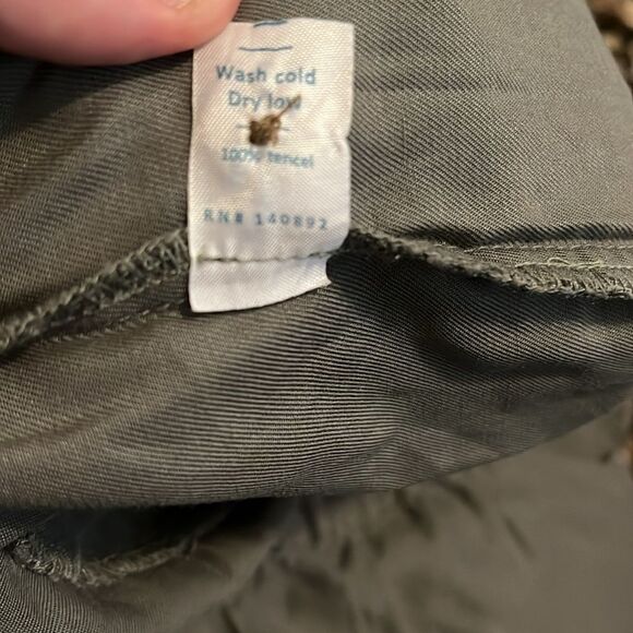 Marine Layer Frida Utility Green Tencel Distressed Jumpsuit Boho Contemporary - Picture 16 of 16